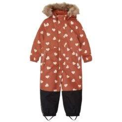 Chamonix Heart Printed Snowsuit Ginger