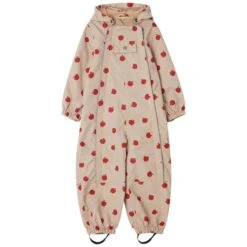 Milano Printed Shell Coverall With Apples Sand