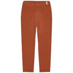 Rib-knit Pants Rust