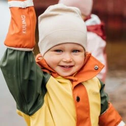 Edinburgh Recycled Lined Rain Coverall Yellow/Rust/Moss -Kuling 1024x1024 1511