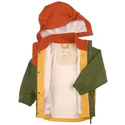 Edinburgh Recycled Rain Jacket Yellow/Rust/Moss -Kuling 1024x1024 1517