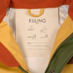 Edinburgh Recycled Rain Jacket Yellow/Rust/Moss -Kuling 1024x1024 1519