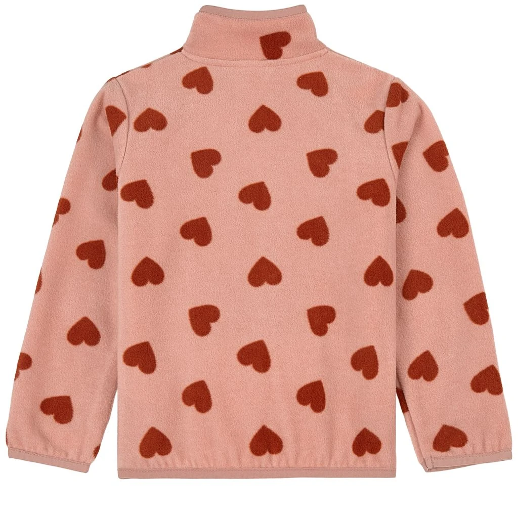 Northpole Recycled Heart Printed Fleece Jacket Woody Rose 4 Northpole Recycled Heart Printed Fleece Jacket Woody Rose - Image 2