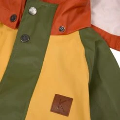Edinburgh Recycled Rain Jacket Yellow/Rust/Moss -Kuling 1024x1024 1520