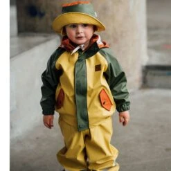 Edinburgh Recycled Rain Jacket Yellow/Rust/Moss -Kuling 1024x1024 1522