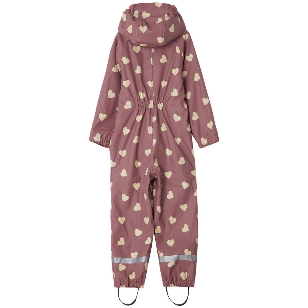 Douglas Lined Recycled Heart Printed Rain Coverall Lilac 4 Douglas Lined Recycled Heart Printed Rain Coverall Lilac - Image 2