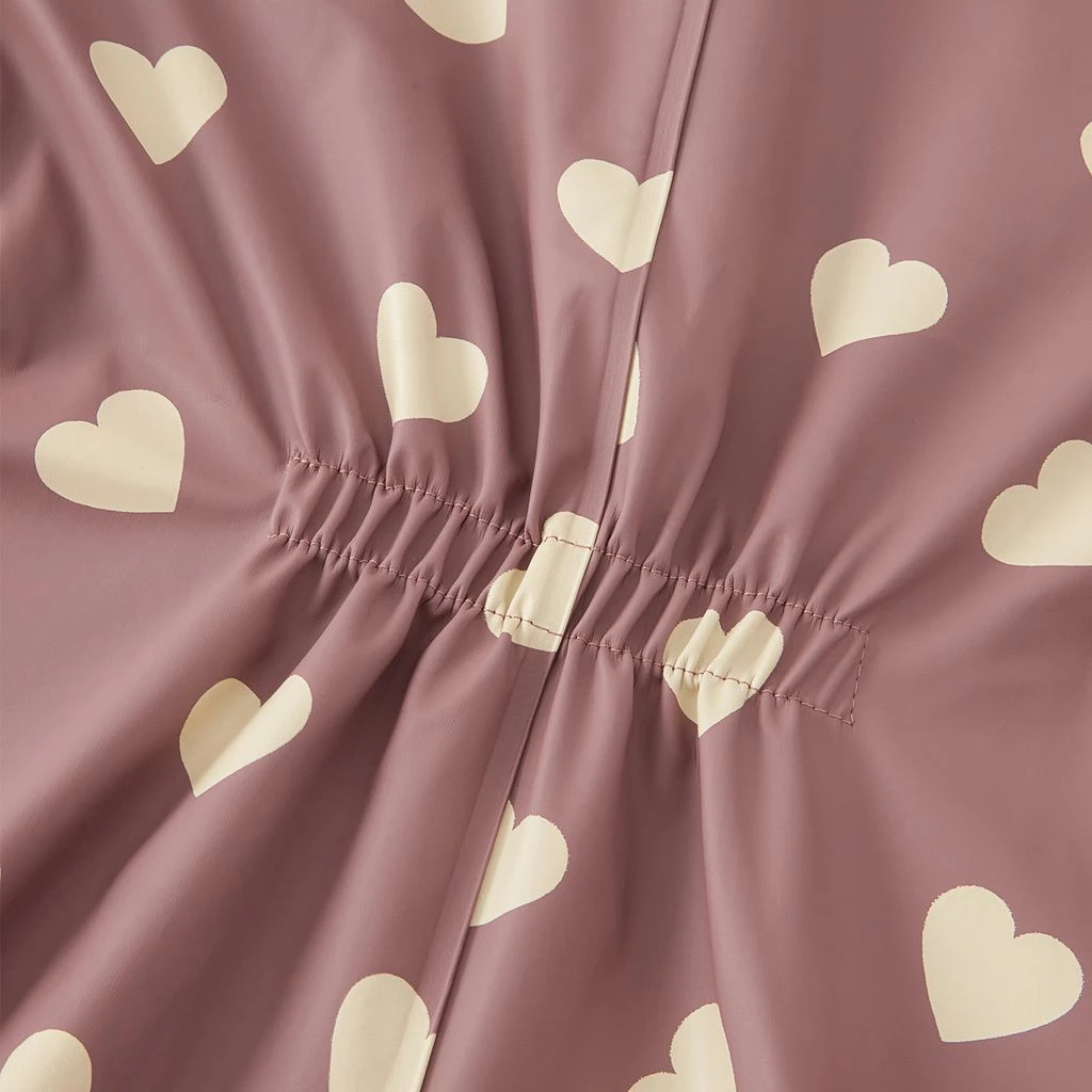 Douglas Lined Recycled Heart Printed Rain Coverall Lilac 5 Douglas Lined Recycled Heart Printed Rain Coverall Lilac - Image 3