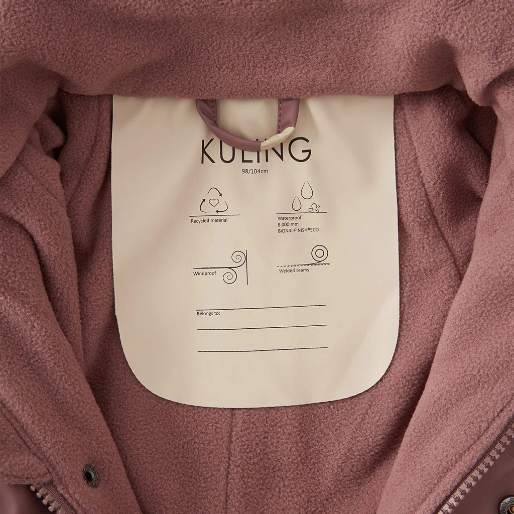 Douglas Lined Recycled Heart Printed Rain Coverall Lilac 6 Douglas Lined Recycled Heart Printed Rain Coverall Lilac - Image 4