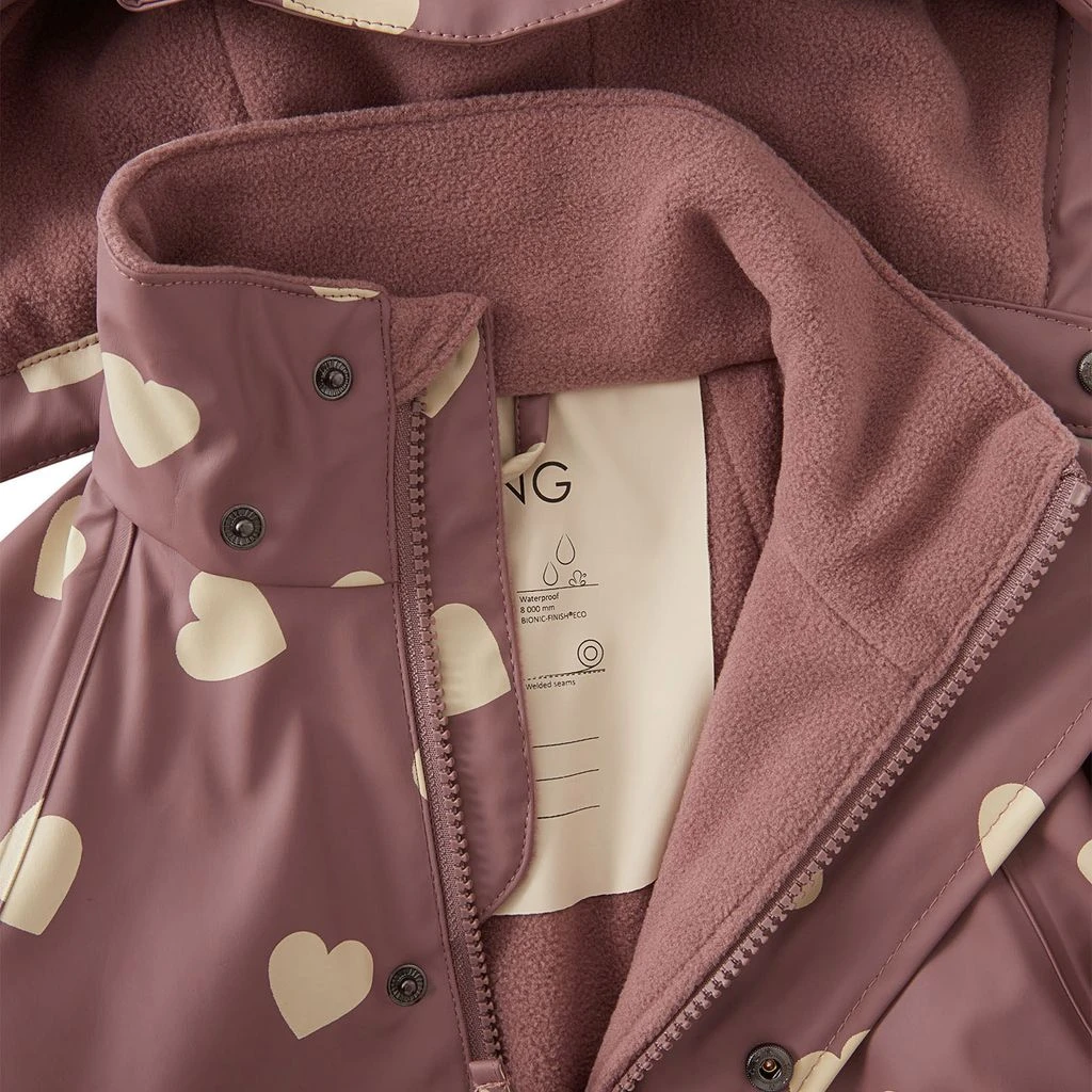 Douglas Lined Recycled Heart Printed Rain Coverall Lilac 8 Douglas Lined Recycled Heart Printed Rain Coverall Lilac - Image 6