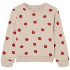 GOTS Heraklion Printed Sweatshirt With Apples Sand
