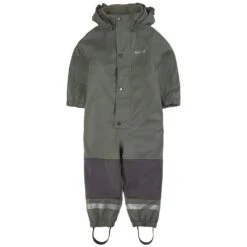 Douglas Lined Recycled Rain Coverall Green