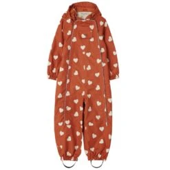 Milano Heart Printed Shell Coverall Ginger