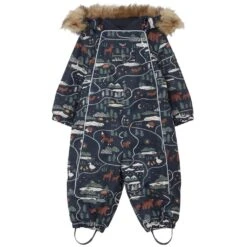 Val D'Isere Snowsuit Navy Landscape