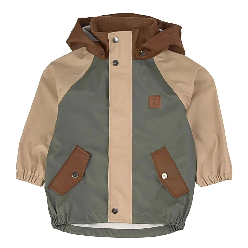 Edinburgh Recycled Rain Jacket Green/Sand/Brown 3 Edinburgh Recycled Rain Jacket Green/Sand/Brown