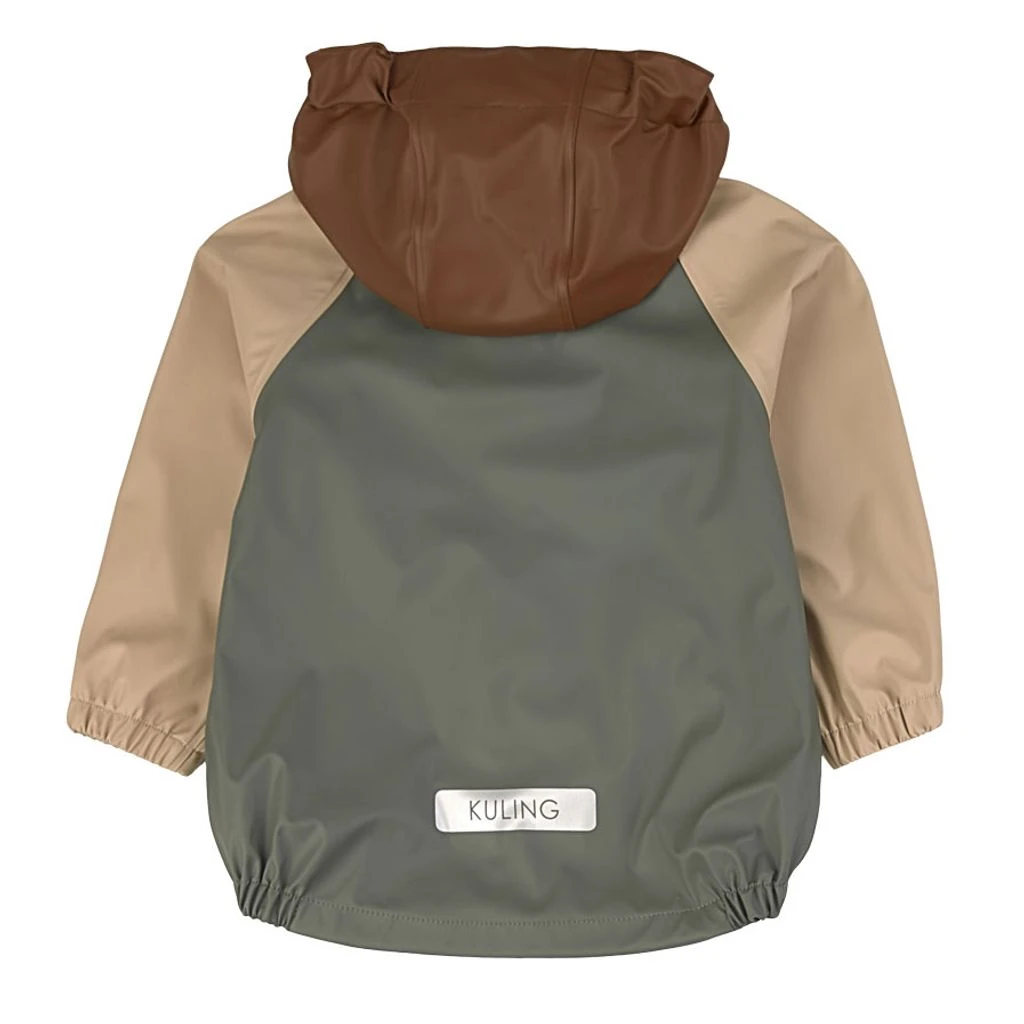 Edinburgh Recycled Rain Jacket Green/Sand/Brown 4 Edinburgh Recycled Rain Jacket Green/Sand/Brown - Image 2