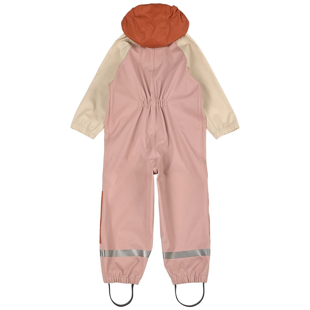 Edinburgh Color-blocked Recycled Rain Coverall Woody Rose/Rust 4 Edinburgh Color-blocked Recycled Rain Coverall Woody Rose/Rust - Image 2
