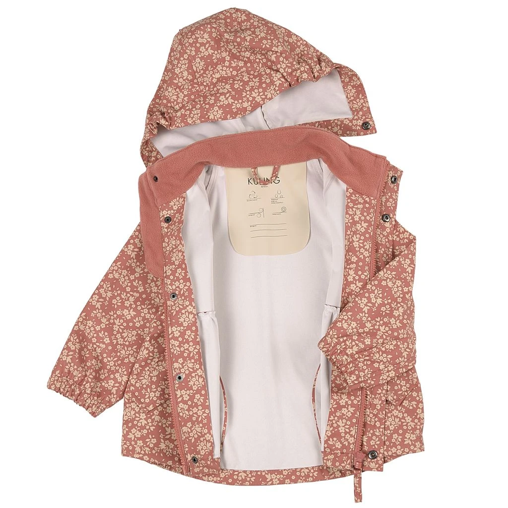 Edinburgh Floral Recycled Rain Jacket Desert Pink 4 Edinburgh Floral Recycled Rain Jacket Desert Pink - Image 2