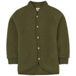Wool Fleece Jacket Moss Green