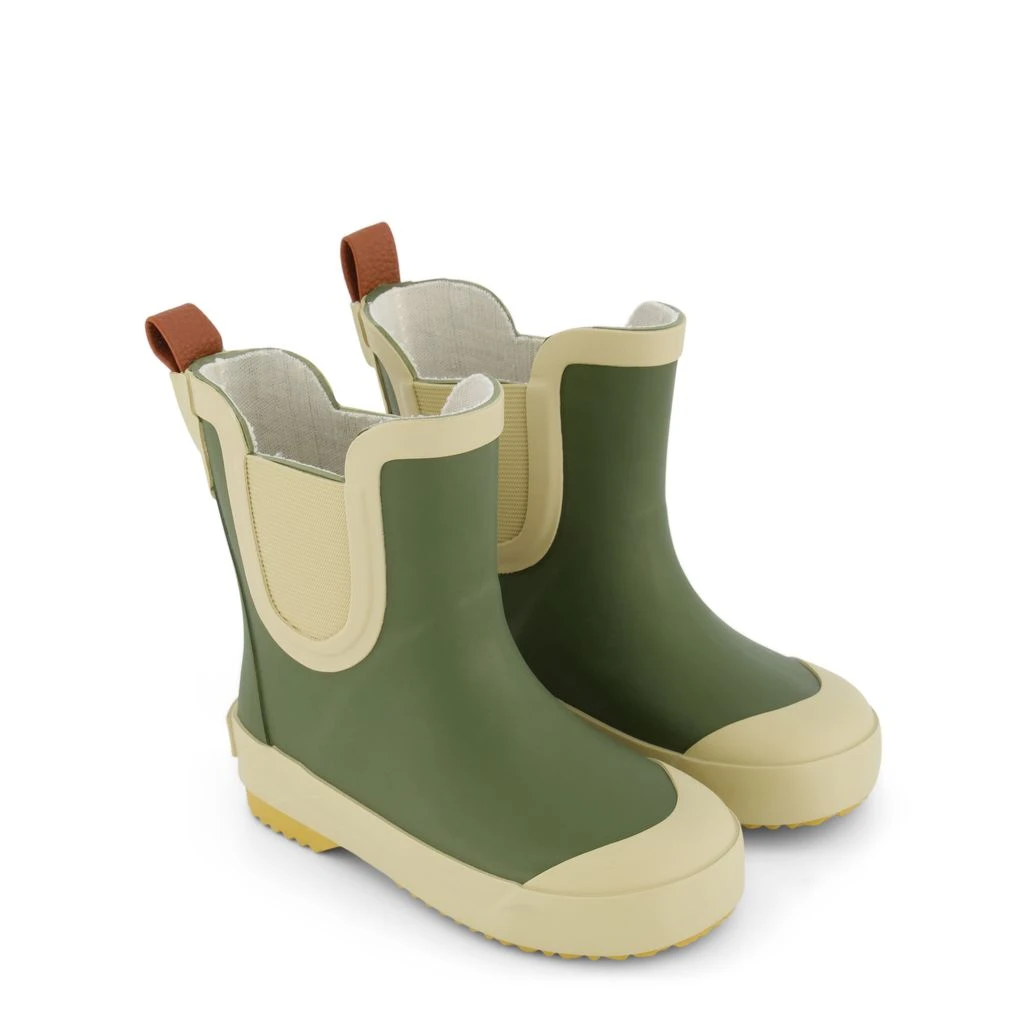 Wells Color-blocked Rain Boots Moss Green/Sand 7 Wells Color-blocked Rain Boots Moss Green/Sand - Image 5