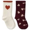 2-Pack GOTS Korfu Socks Violet Grape Hearts/Ginger Heart -Kuling 1024x1024 251