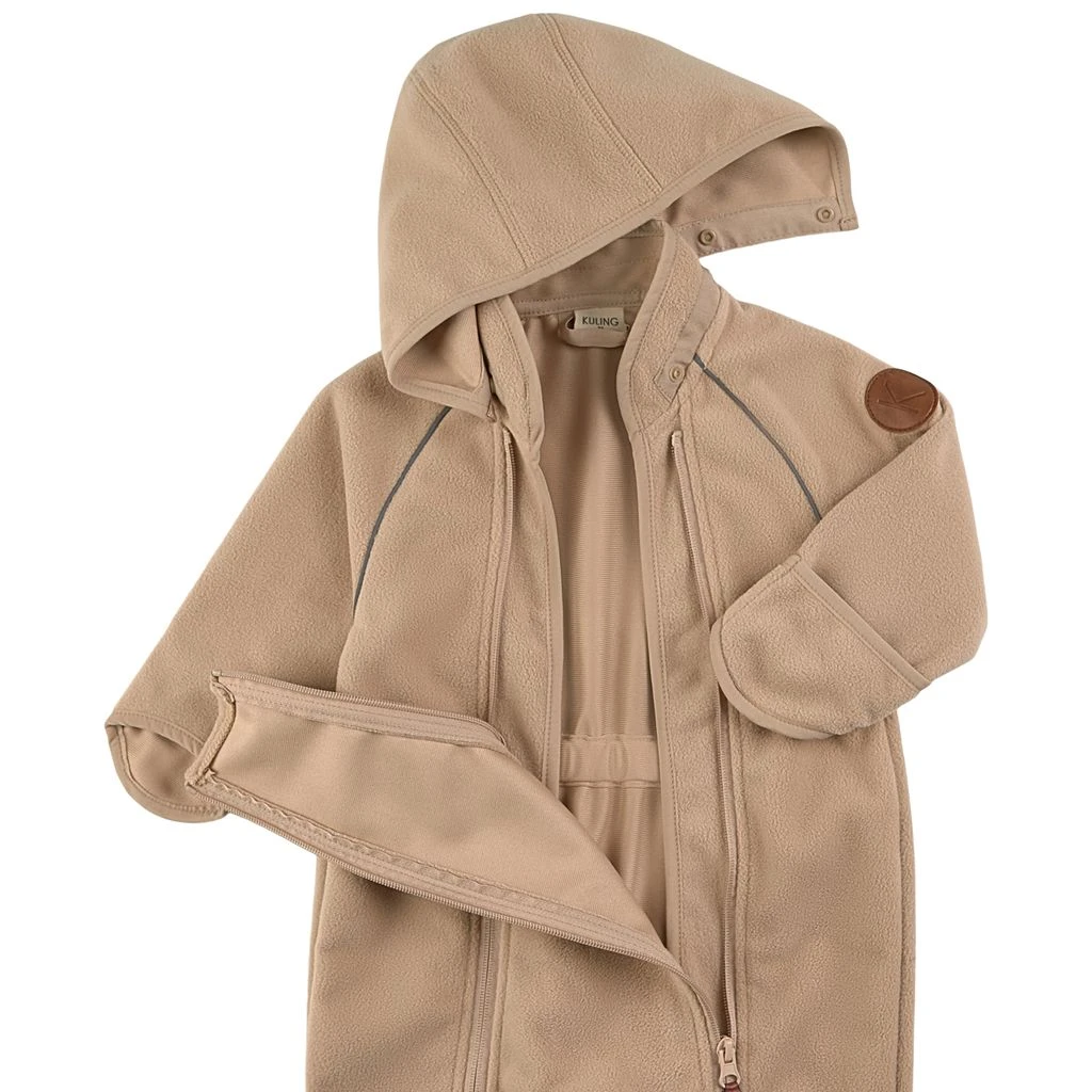 Livigno Recycled Wind Fleece Coverall Sand 4 Livigno Recycled Wind Fleece Coverall Sand - Image 2