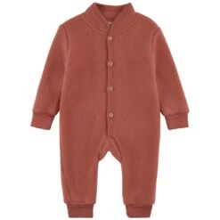 Fleece Onesie In Wool Burnt Pink