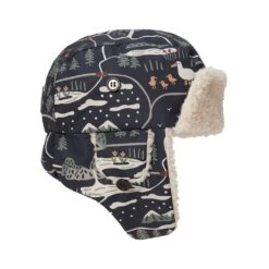 Levi Trapper Hat Navy Landscape