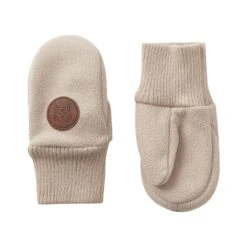 Livigno Recycled Wind Fleece Mittens Sand
