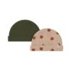 2-Pack GOTS Detroit Beanies Sand Apple/Dark Green -Kuling 1024x1024 3236