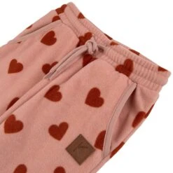 Northpole Recycled Heart Printed Fleece Pants Woody Rose -Kuling 1024x1024 328