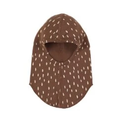 Dotted Wool Balaclava Brown