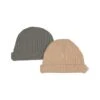 2-Pack Detroit GOTS Beanies Sand/Green -Kuling 1024x1024 3447
