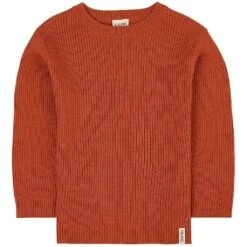 Rib-knit Sweater Rust