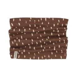 Dotted Tube Scarf Brown