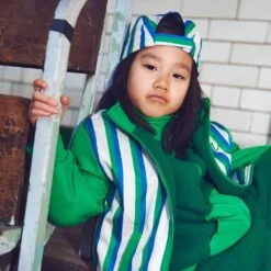 Stripe Baseball Cap Grass Green/Klein Blue -Kuling 1024x1024 3547