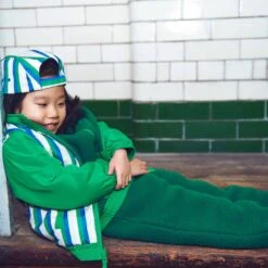 Stripe Baseball Cap Grass Green/Klein Blue -Kuling 1024x1024 3548