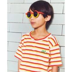 Kuling X Maja Terry Striped T-Shirt And Shorts Set Bright Red/Lemon -Kuling 1024x1024 386