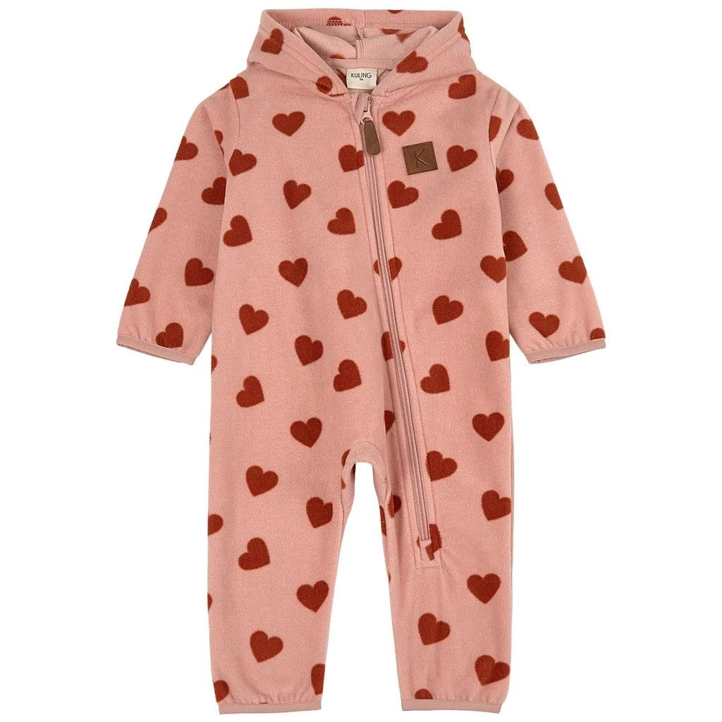 Northpole Recycled Heart Printed Fleece Coverall Woody Rose 3 Northpole Recycled Heart Printed Fleece Coverall Woody Rose
