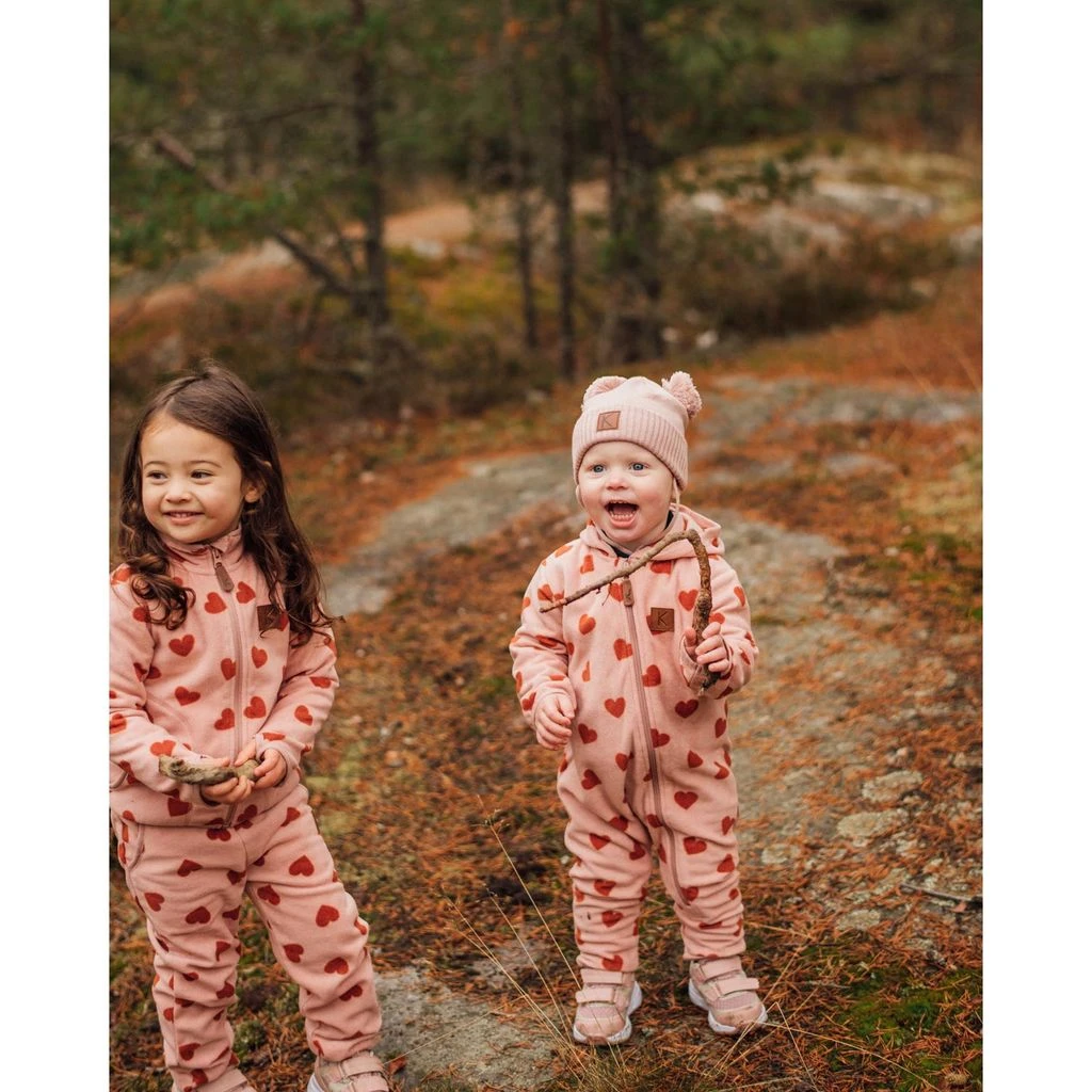 Northpole Recycled Heart Printed Fleece Coverall Woody Rose 10 Northpole Recycled Heart Printed Fleece Coverall Woody Rose - Image 8