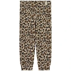 Wool Leopard Pants Beige
