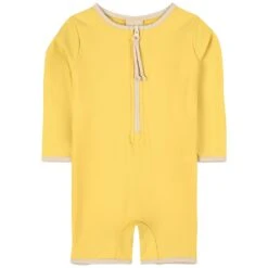 Paros One-piece Rashguard Swimsuit Cream Yellow