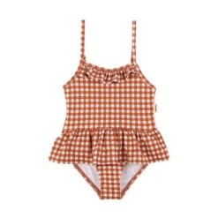 Biarritz Gingham Swimsuit Rust