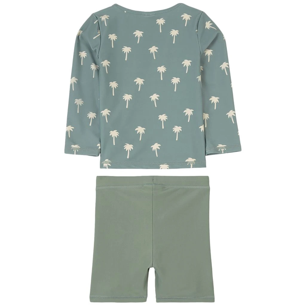 Rhodes Two-piece Rash Guard Swimsuit Palm Trees 4 Rhodes Two-piece Rash Guard Swimsuit Palm Trees - Image 2