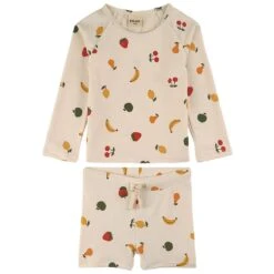 Rhodes Printed Rashguard Set With Fruit Cream