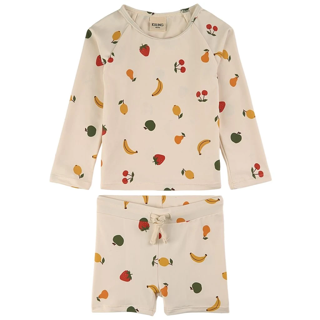 Rhodes Printed Rashguard Set With Fruit Cream 3 Rhodes Printed Rashguard Set With Fruit Cream