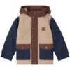 Stockholm Color-blocked Shell Jacket Sand/Navy/Brown -Kuling 1024x1024 734