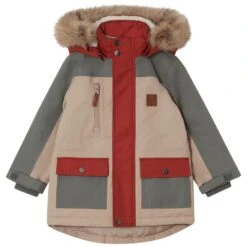 Val Thorens Color-blocked Parka Green/Sand