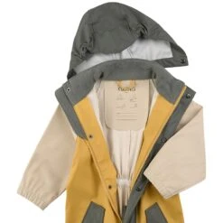 Edinburgh Color-blocked Recycled Rain Coverall Harvest Yellow/Light Green -Kuling 1024x1024 895